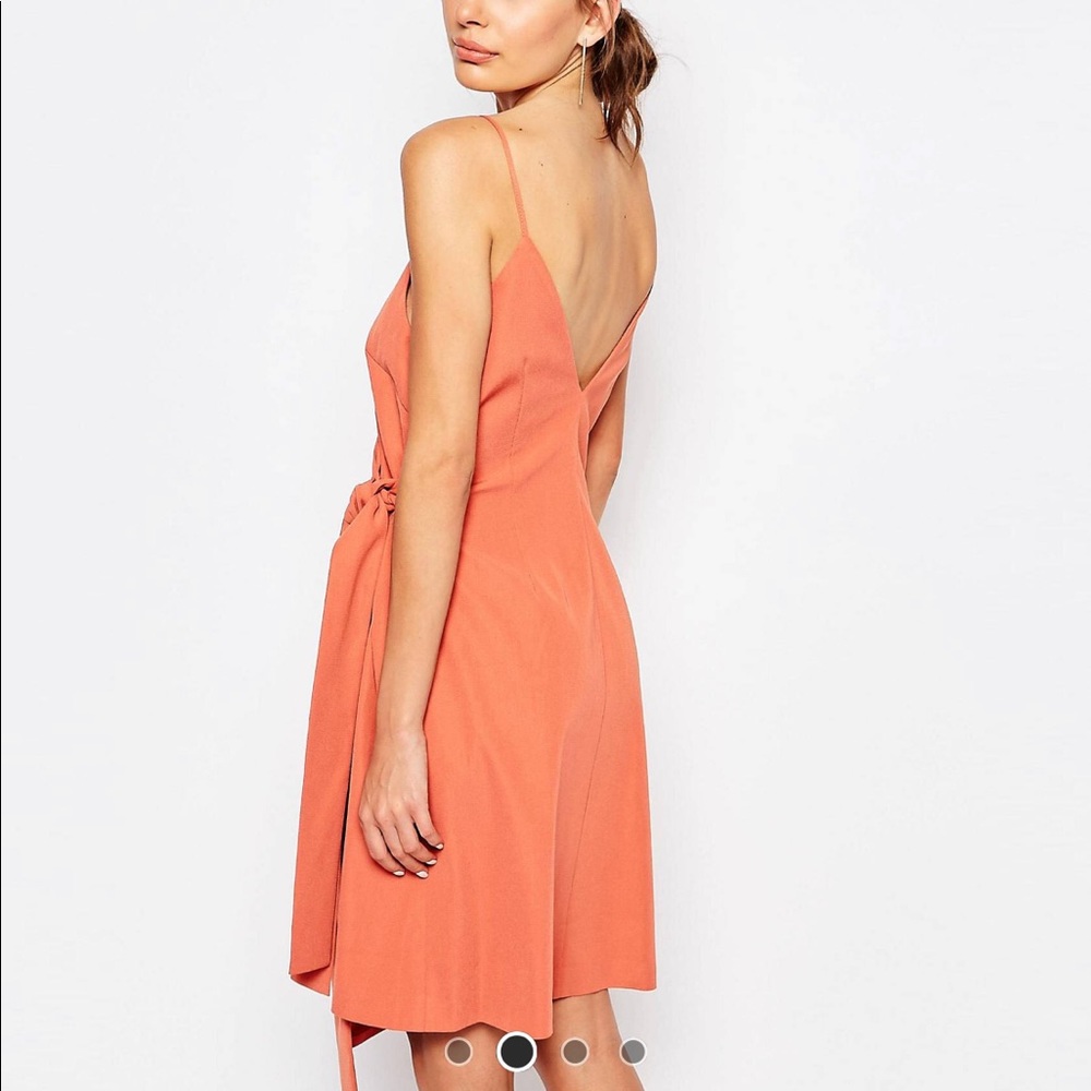 On The Line Wrap Dress Orange C/Meo Collective View 5